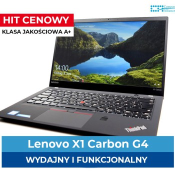 Lenovo X1 Carbon G4 * Core i7-6600u * 8 GB DDR4 * 256 GB SSD * 14" Full HD IPS * Klasa A+