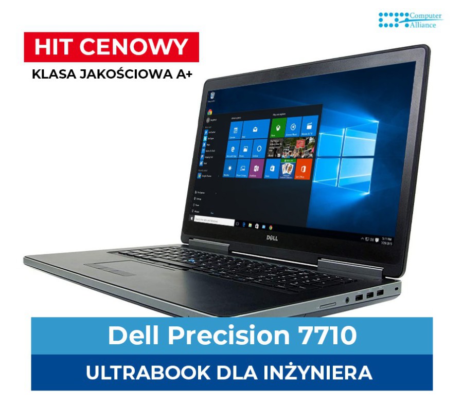 Dell Precision 7710 i7-6820HQ* 16 GB DDR4 * 256 GB SSD M.2 * Quadro M4000m 4 GB * 17,6 " * Full HD IPS